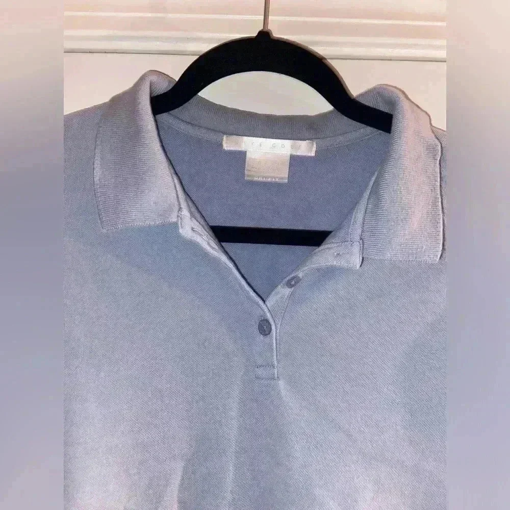 Nike Golf Dry Fit Women’s Small Light Blue Polo Shirt